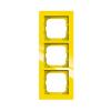 Cover frame, Axcent, 3-gang, yellow