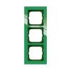Cover frame, Axcent, 3-gang, green