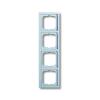 Cover frame 4gang frame future® linear, aluminium silver