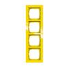 Cover frame, Axcent, 4-gang, yellow