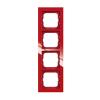 Cover frame, Axcent, 4-gang, red