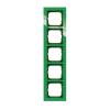 Cover frame, Axcent, 5-gang, green?