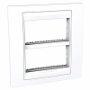 Unica Plus - cover frame (fix. frame) - 2 gangs (H) - 2x4 m - white/white