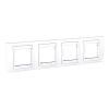 Unica Plus - cover frame - 4 gangs, H71 - white/white