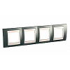 Unica Plus - cover frame - 4 gangs, H71 - champagne/ivory