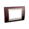 Unica Plus - cover frame - 3 modules - terracotta/ivory