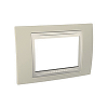 Unica Plus - cover frame - 3 modules - sand/ivory