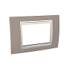 Unica Plus - cover frame - 3 modules - mink/ivory