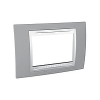 Unica Plus - cover frame - 3 modules - mist grey/white