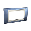 Unica Plus - cover frame - 4 modules - glacier blue/ivory 