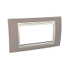 Unica Plus - cover frame - 4 modules - mink/ivory