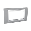 Unica Plus - cover frame - 4 modules - mist grey/white