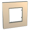 Unica Quadro Metallized - cover frame - 1 gang - copper