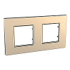 Unica Quadro Metallized - cover frame - 2 gang - copper