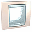 Unica Plus - cover frame (fix. frame) - 1 gang - 2 m - ivory/white