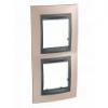 Unica Top - cover frame - 2 gangs - Onyx Copper/graphite