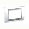 Unica Top - cover frame - 3 modules - top white/aluminium