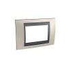 Unica Top - cover frame - 3 modules - matt nickel/graphite