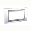 Unica Top - cover frame - 4 modules - top white/aluminium 