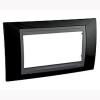 Unica Top - cover frame - 4 modules - rhodium black/graphite