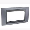 Unica Top - cover frame - 4 modules - metal grey/graphite