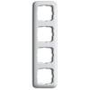 Cover frame 4gang frame, Reflex Round, Alpine white