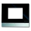 Design Frame for Room/Control Panels, (Glass, black with flap in aluminium)